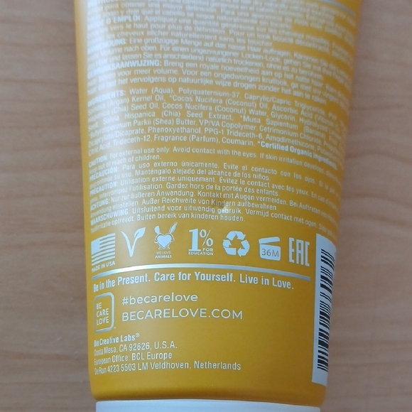 Be Care Love Superfoods Smashed Banana Coconut Cream Leave-In Curl Cream - Picture 6 of 7